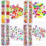 4 Zestaw Nagel Obst Scheiben, Basicon Niedliche Obst Polymer Scheiben Obst Scheibe Nail Nagel 3D Obstscheibe Nail Art Kawałek dla majsterkowiczów Liefert Maniküre Dekoration Schleim Zubehör Nageldekorationen, 4 Stile