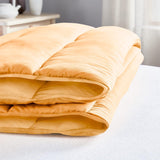 Pikolin Home - Kołderka dwustronna 300 G - wypełnienie bicolor Nordic - do łóżka 100/105 - wygodna, ciepła, oddychająca, zielona, 180 X 220 cm Kołdry i kołdry Naty Shop
