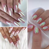 Proszek do paznokci Chrome Aurora Ice Shimmer Chromowany proszek pigmentowy 4 szt. Proszek chromowany Nägel Nail Art Nageldesign