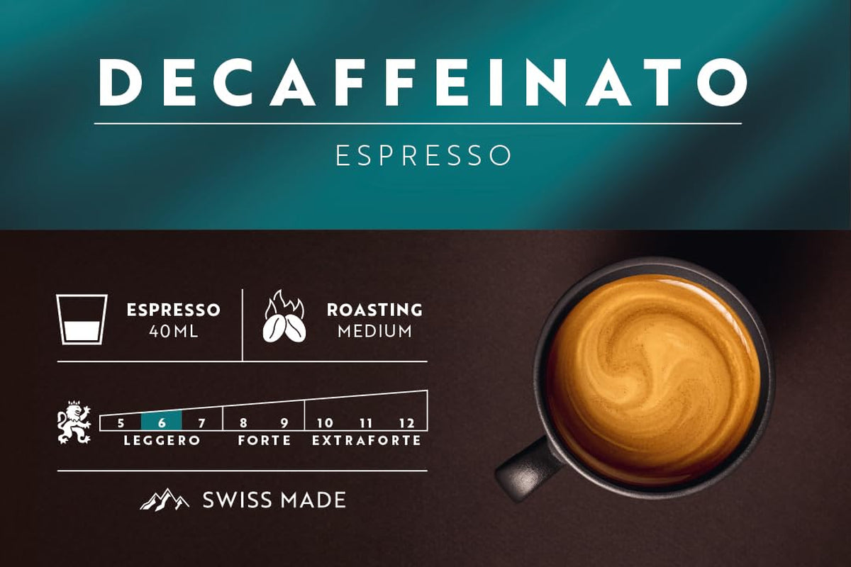 Café Royal Espresso Decaffeinato – kapsułki kawy kompatybilne z Nespresso®, 100% Arabica, Intensität 6/12, Rainforest Alliance, bezkofeinowa, 36 kapsułek