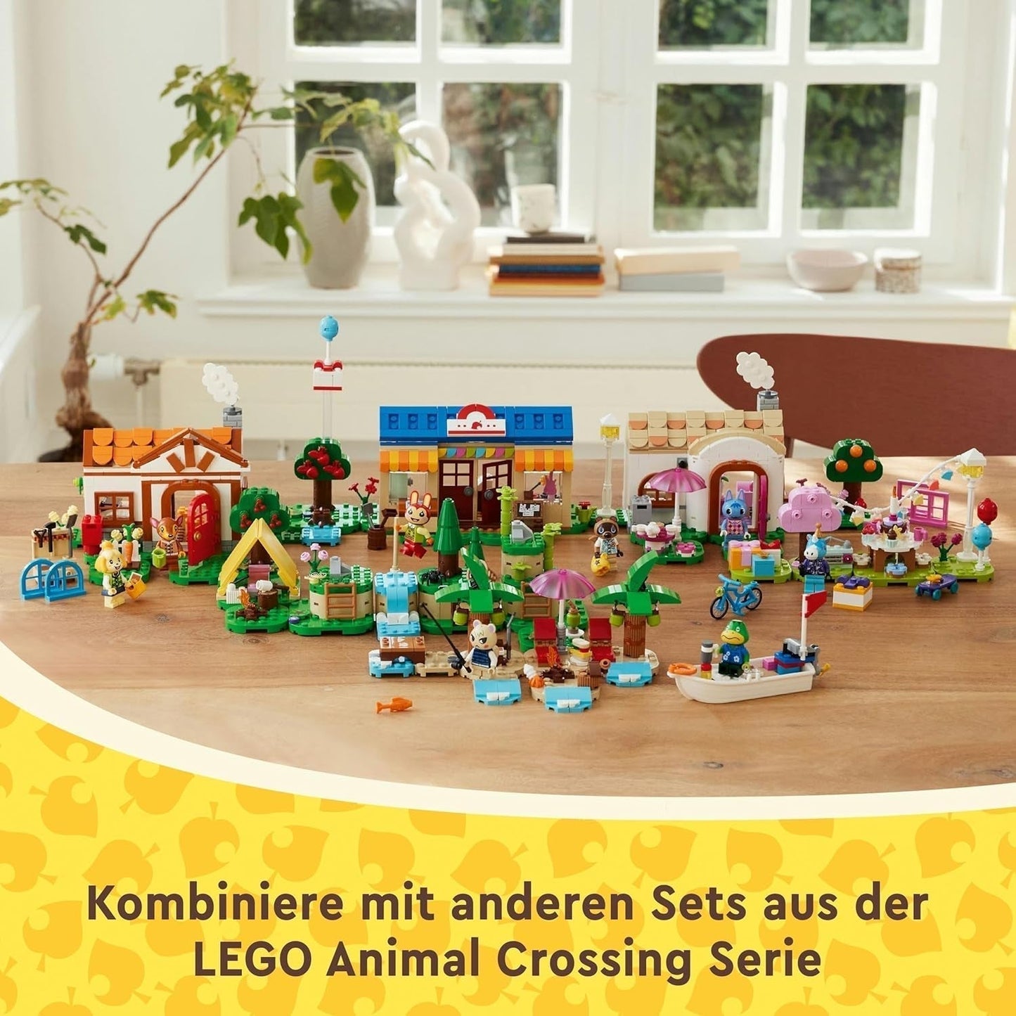LEGO Animal Crossing Wycieczka łodzią po wyspie Käptens, kreatywna zabawka dla dzieci z 2 minifigurkami z serii gier wideo, w tym Huschke, prezent dla dziewcząt i chłopców od 6 lat 77048 Zestawy do budowania Besuche den LEGO-Store