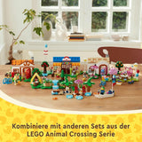 LEGO Animal Crossing Wycieczka łodzią po wyspie Käptens, kreatywna zabawka dla dzieci z 2 minifigurkami z serii gier wideo, w tym Huschke, prezent dla dziewcząt i chłopców od 6 lat 77048 Zestawy do budowania Besuche den LEGO-Store