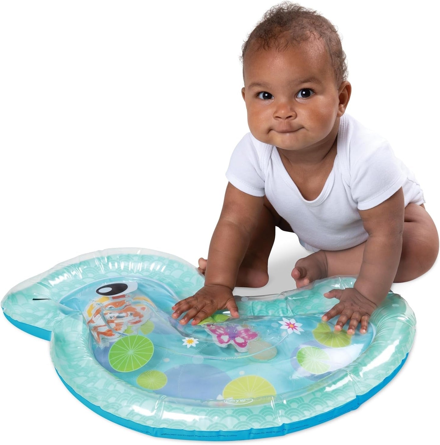 Playgro mata wodna dziecko, dmuchana mata do zabawy wodnej zabawka dla dziecka zabawka sensoryczna na 3 6 9 miesięcy zabawki Bebe Naty Shop