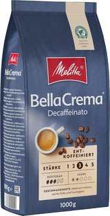 Kawa ziarnista Melitta BellaCrema La Crema 1kg i kawa ziarnista BellaCrema Decaffeinato bezkofeinowa 1kg