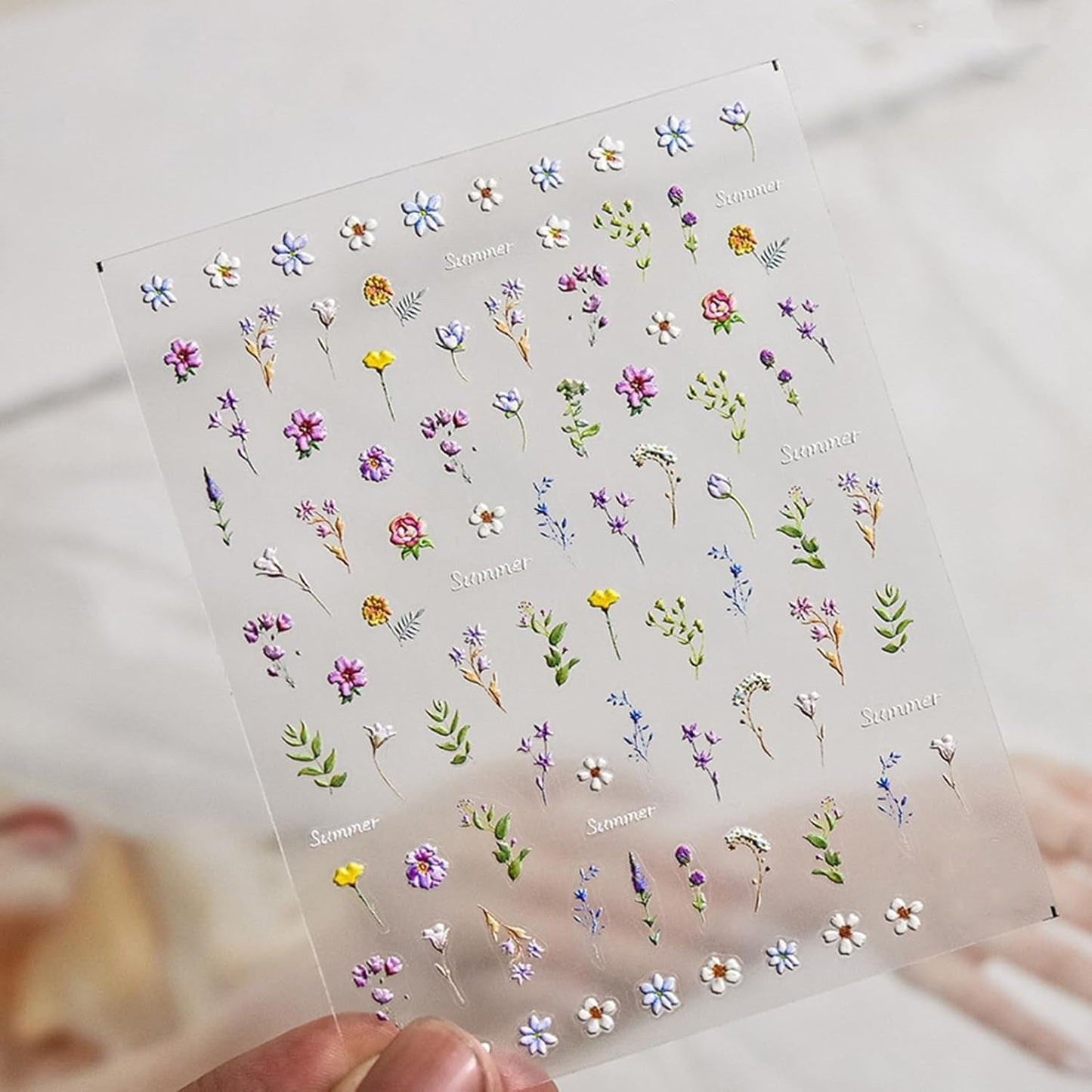 Zestaw Nagelsticker - Selbstklebende naklejka na paznokcie, Nageldesign Zubehör, Nail Art, Nagelaufkleber Für Fingernägel, Blumen Nagelsticker, Nagel Deko