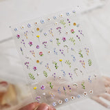 Zestaw Nagelsticker - Selbstklebende naklejka na paznokcie, Nageldesign Zubehör, Nail Art, Nagelaufkleber Für Fingernägel, Blumen Nagelsticker, Nagel Deko