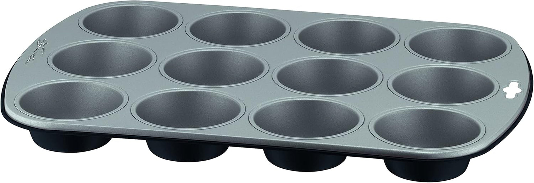 Gustosa Backform 12 Muffin Aus Stahl, Antihaftbeschichte, Für Backofen, Schwarz, 38 X 27 Cm Formy i blachy do pieczenia Naty Shop