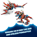 LEGO Dreamzzz 2-w-1 Coopers Dino-Mech C-Rex Zabawka Pterodaktyl T.Rex Figurka dla chłopców i dziewcząt Kreatywny zestaw zabawek przygodowych Prezent dla dzieci w wieku 9 lat 71484 Zestawy do budowania Beuche den LEGO-Store