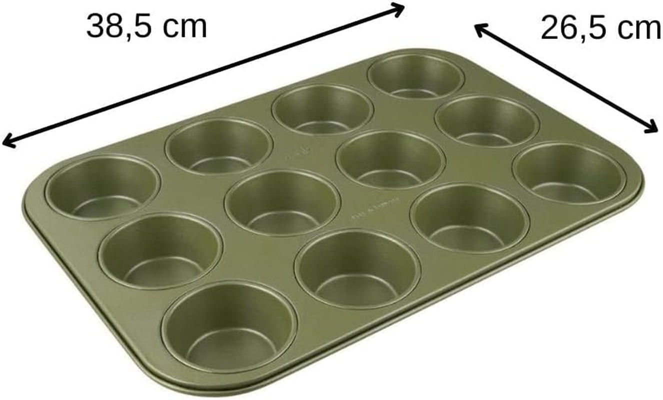 Zenker Muffinform Für 12 Stück – Ressourcenschonende Und Klimaneutrale Backform Für Muffins Und Cupcakes – 12Er Muffinblech Mit Veganer Antihaftbeschichtung Formy i blachy do pieczenia Naty Shop