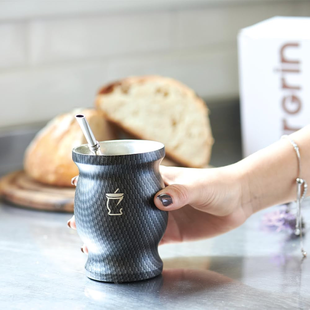 Zestaw do herbaty Mate - Kubek Mate - Zestaw Mate i Bombilla - Filiżanki do herbaty - Kubek Mate z podwójnymi ściankami - Zestaw kubków Yerba Mate