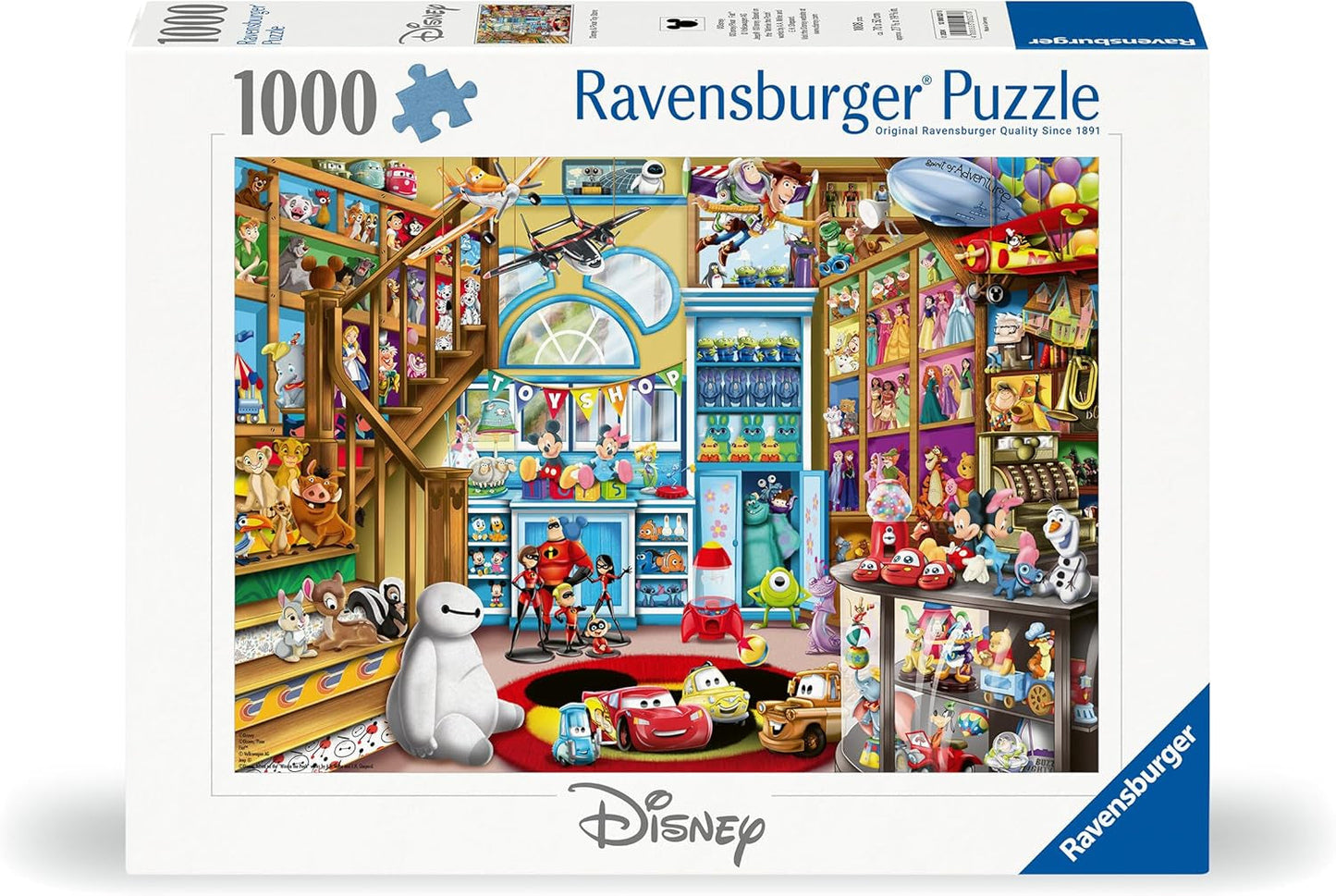 Puzzle Ravensburger 12000527 - W sklepie z zabawkami - 1000-elementowe puzzle Disneya dla dorosłych i dzieci od 14 lat Puzzle Naty Shop