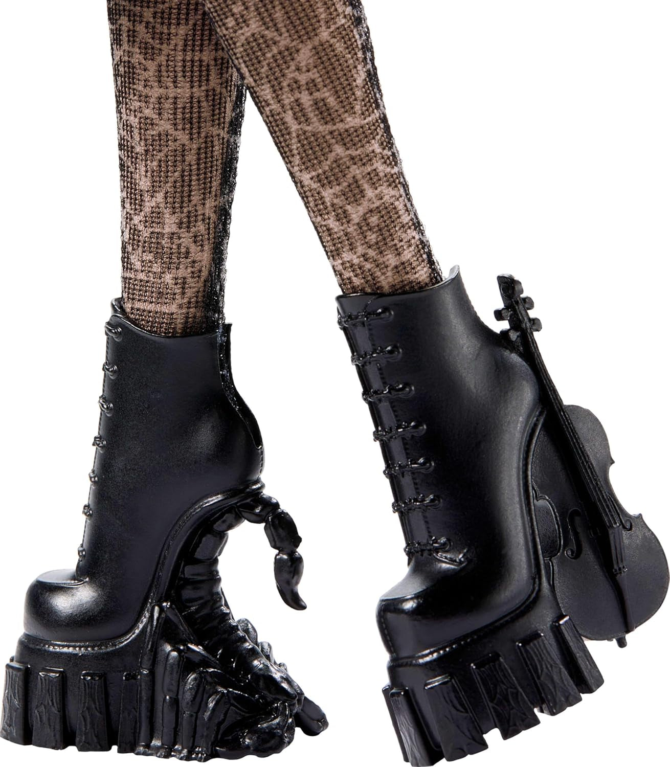 Monster High Wednesday Puppe und Accessoires, Wednesday Addams Sammelfigur in Nevermore Academy Uniform z Eiskaltem Händchen i Rucksack, Puppenständer, HXJ04