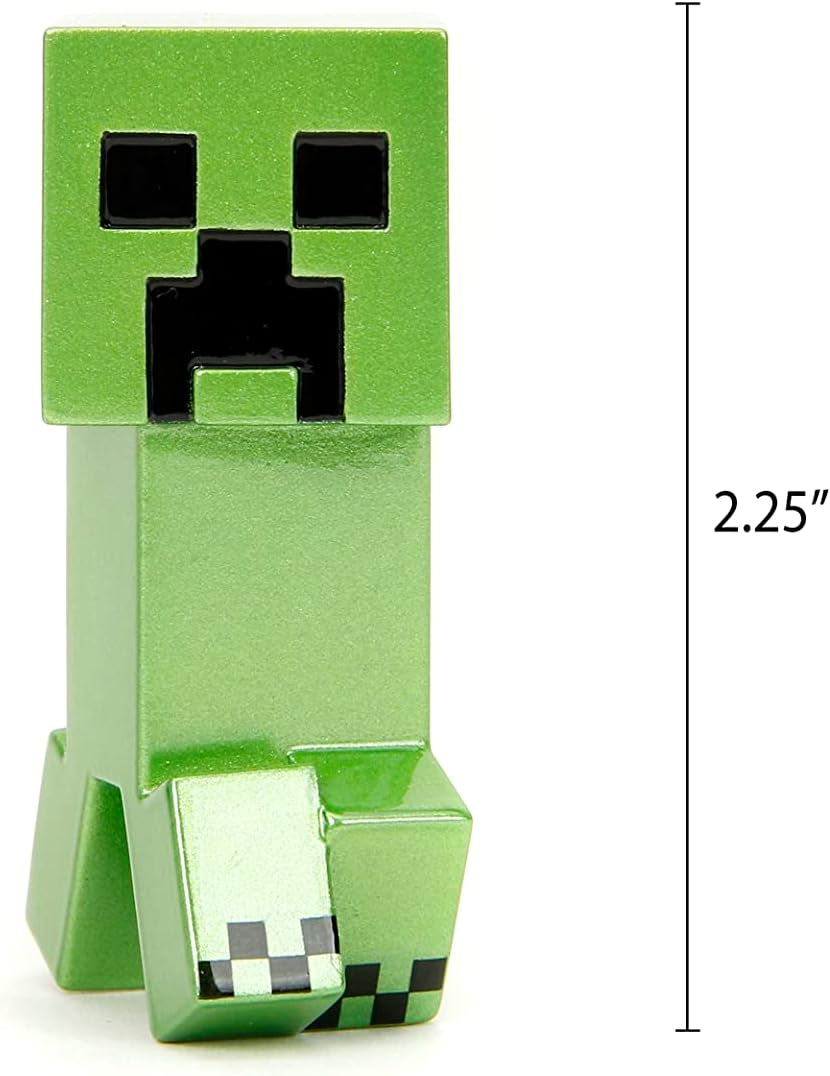 Jada Toys Zestaw figurek Minecraft (4 sztuki) Wykonane z metalu - Minecraft Jaskinie i klify Figurki kolekcjonerskie (Steve, Alex, Creeper i Warden) Dla graczy i kolekcjonerów 8+ 6 cm każda figurka Naty Shop