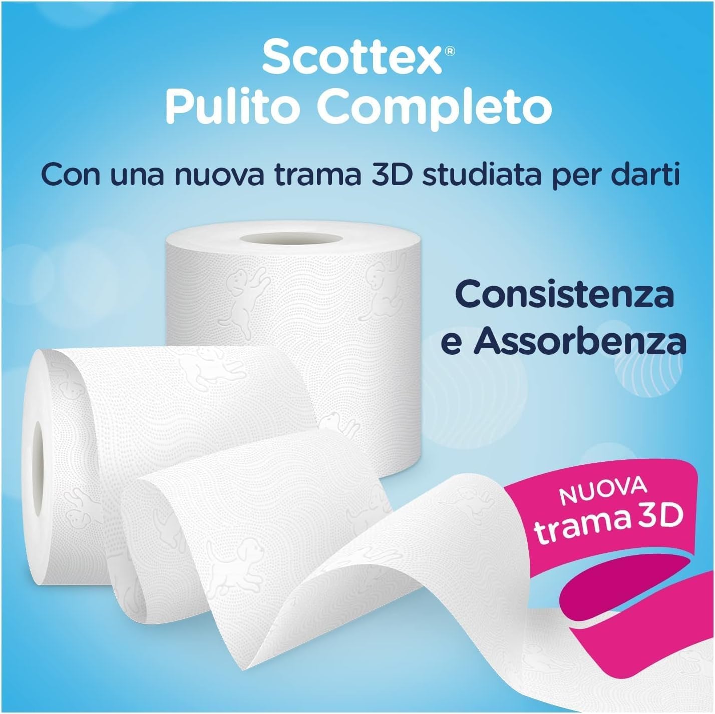 Papier toaletowy, czysty, oszczędzający miejsce, 64 rolki