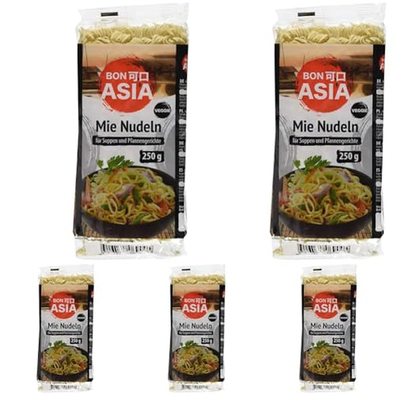 BONASIA Mie Makaron bez jajek, 250 g (opakowanie 5 szt.)