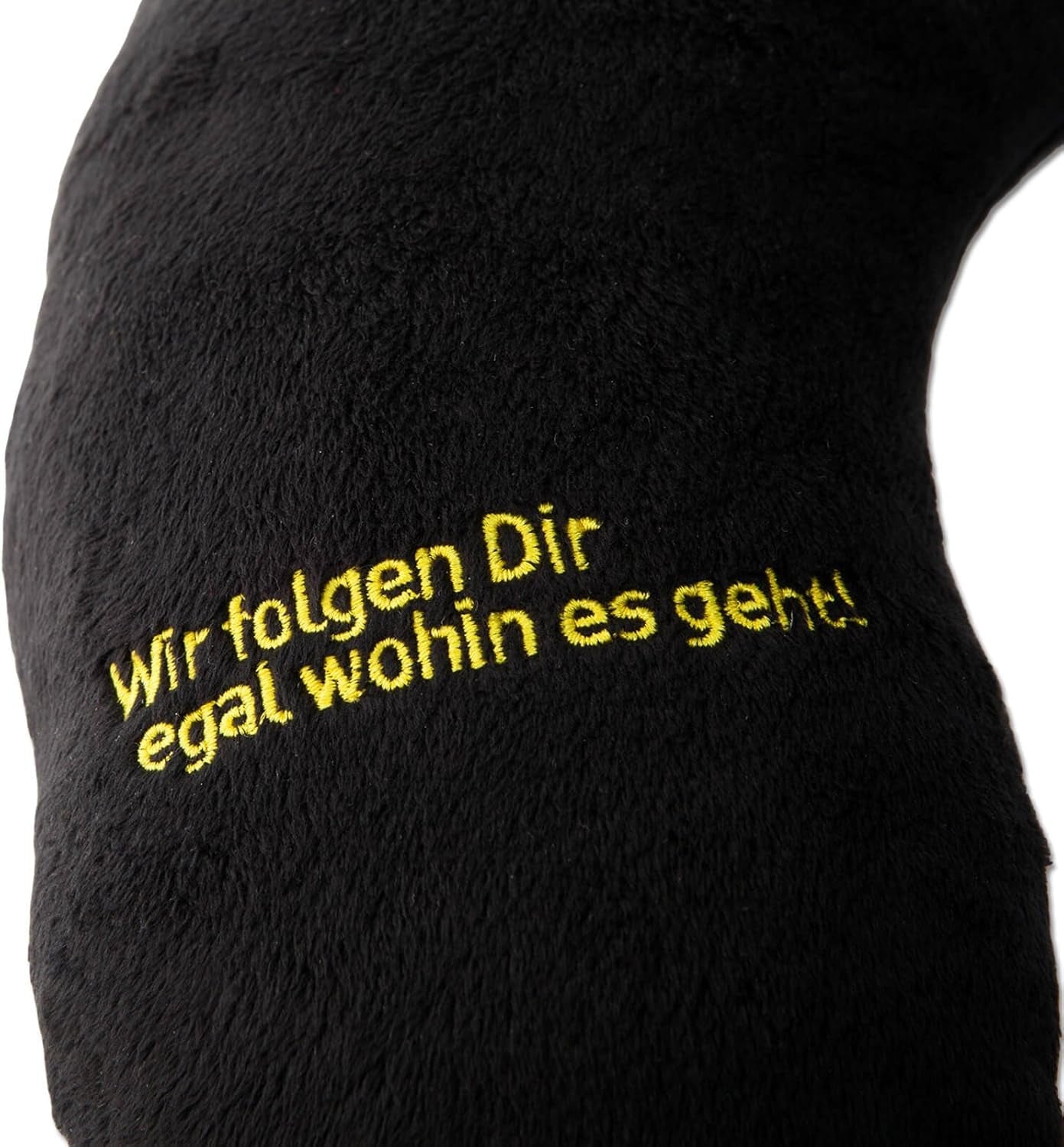 Poduszka pod szyję Borussia Dortmund unisex Bvb Nakkepude, czarno-żółta, 34 x 31 5 cm EU Naty Shop Poduszki podróżne