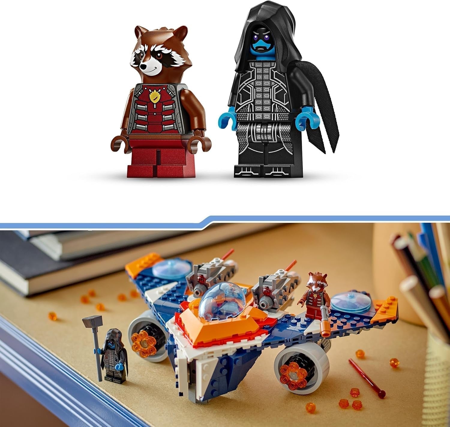 LEGO Marvel Rakiety Statek kosmiczny kontra. Zestaw statku kosmicznego Ronana do zbudowania Strażnicy Galaktyki Figurka superbohatera Prezent dla chłopców i dziewcząt w wieku 8 lat 76278 Zestawy do budowania Besuche den LEGO-Store