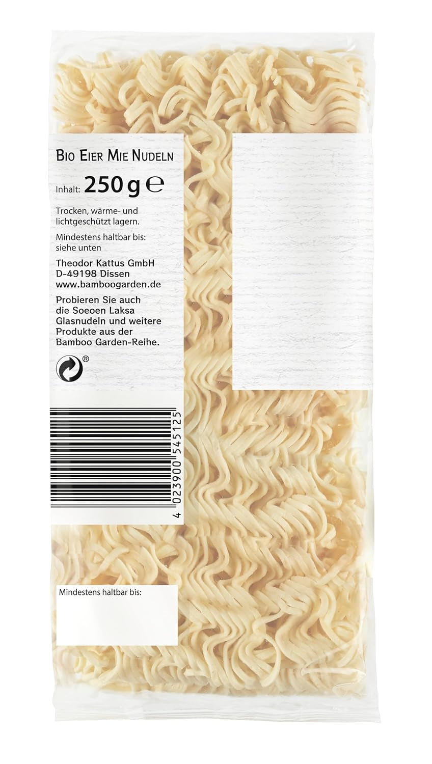 Bamboo Garden Organiczny makaron jajeczny i jagnięcy, 250g (wzór opakowania może się różnić)