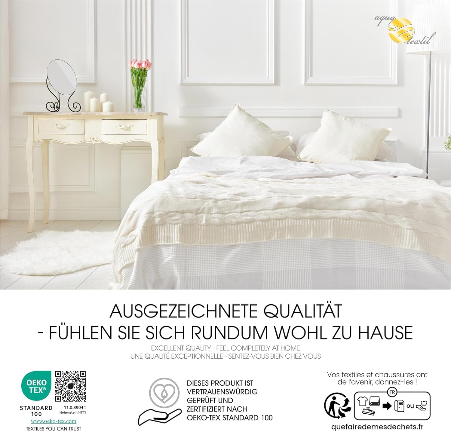 Aqua-Textil Soft Touch Zestaw dla dzieci Pościel 100 X 135 cm 250G i 350G z poduszką 40 X 60 Cm 150G Pościel 4 pory roku Klimatyzacja Oeko-Tex Kołdry i kołdry Naty Shop