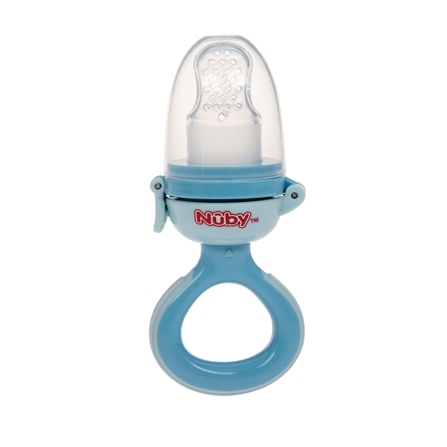 Nuby Silikonowy podajnik owoców Nibbler - Podajnik owoców dla niemowląt 6 miesięcy i małych dzieci - Gryzak do owoców, warzyw i przecierów - Bez BPA - Różowy - 6+ miesięcy