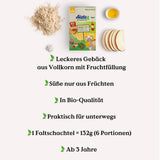 Alete Organiczne placki z pełnoziarnistych jabłek w plasterkach 8 x 132g