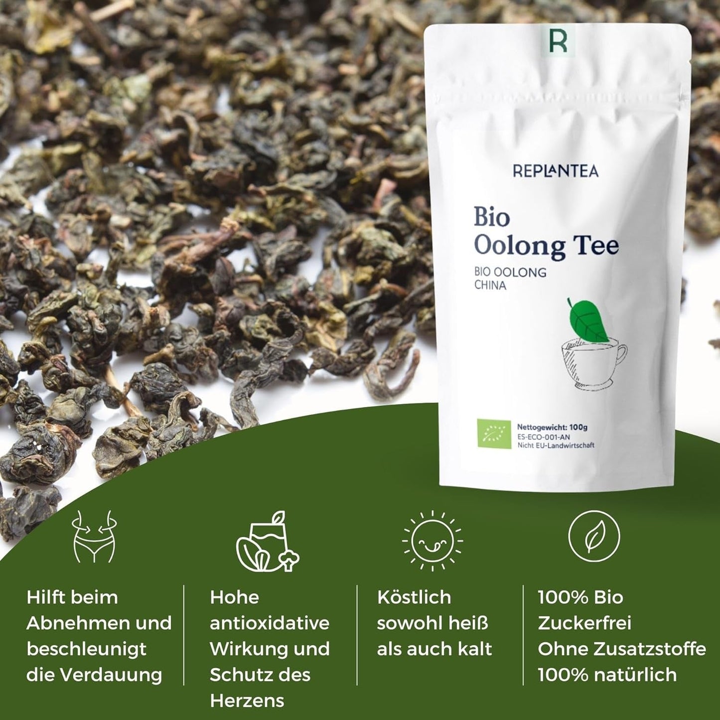 Bio Herbata Oolong 100 G (50 filiżanek) | Replantacja herbaty Tie Guan Yin Oolong