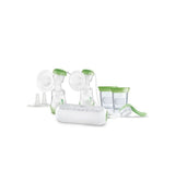 MAM - Elektrische Doppel-Milchpumpe – 2-In-1-Milchpumpe Mit 9 Intensitätsstufen Und 3 Stunden Akkulaufzeit – 2 Easy Start Anti-Colic Flaschen i 2 Vorratsdosen Inklusive – Grün Akcesoria Żywność i karmienie piersią Baby Naty Shop