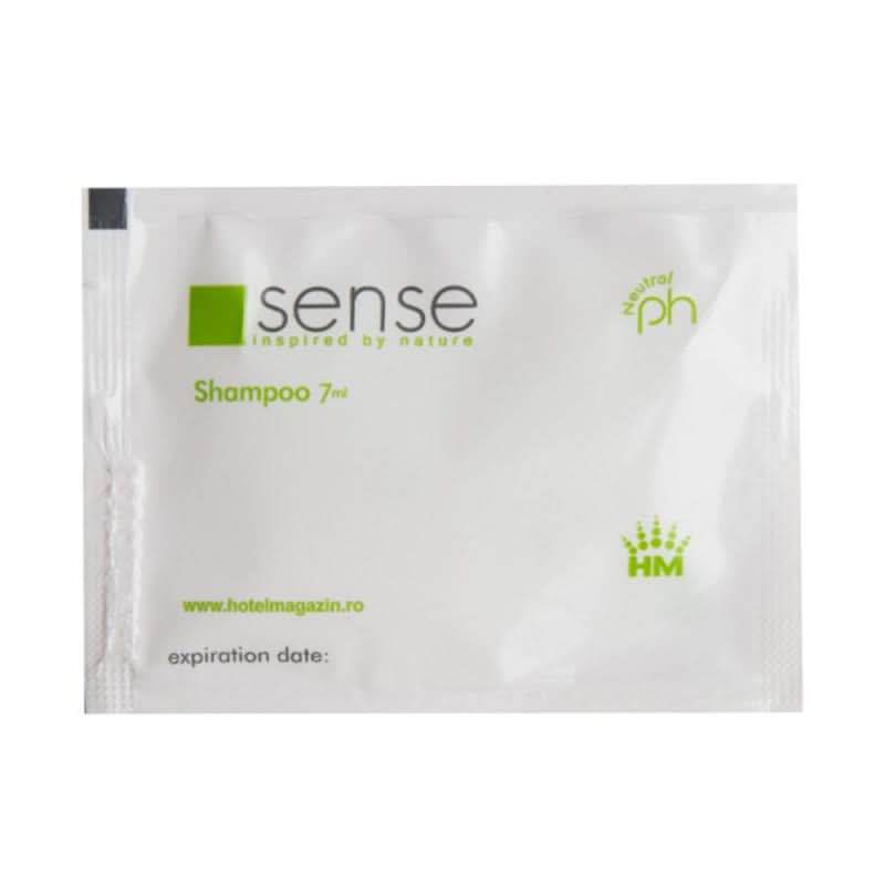 Szampon hotelowy Sense koperta 7 ml, pudełko 250 sztuk Naty Shop Hotel Cosmetics