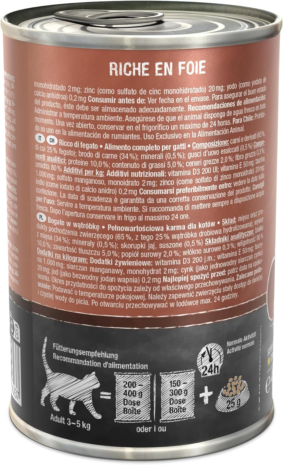 LEONARDO Karma mokra [6x400g wątróbka] | Mokra karma dla kotów bezzbożowa | Kompletna mokra karma w puszkach