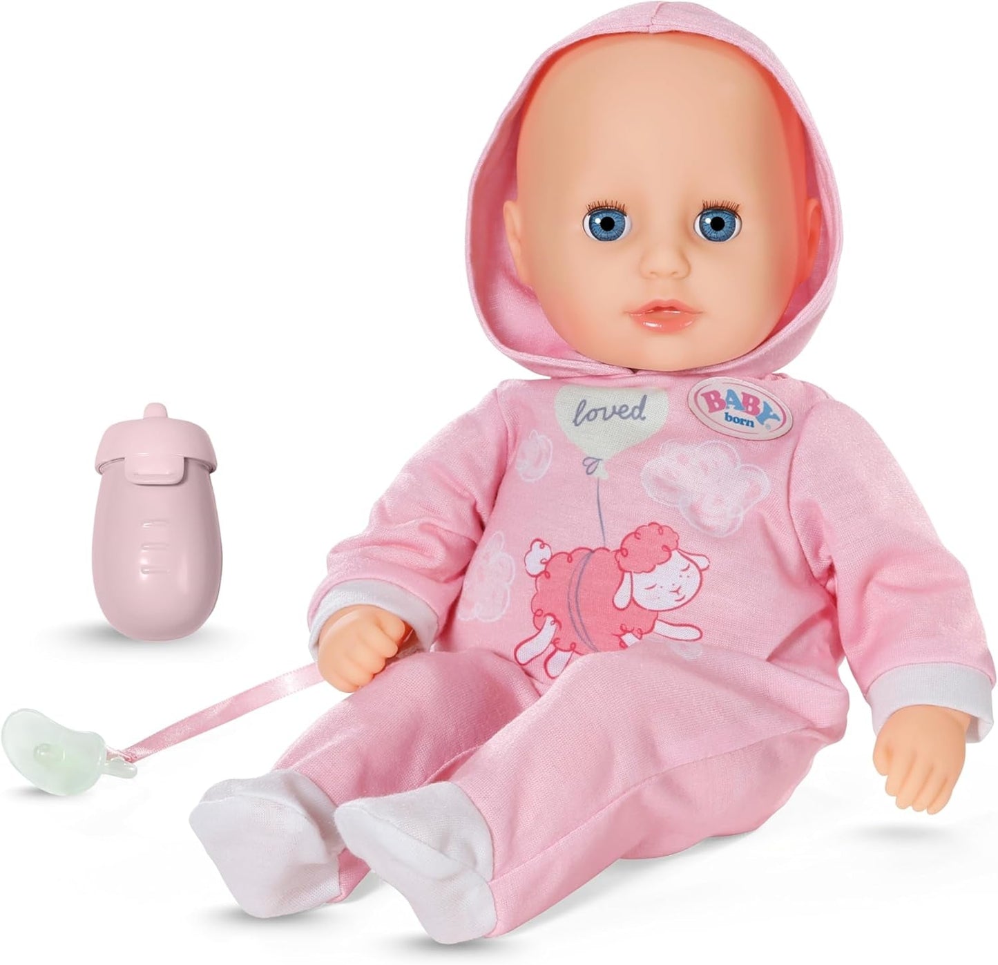 BABY Born Hannah Play with Me - Lalka Baby z 5 funkcjami - Korpus z miękkiego materiału wraz z akcesoriami - Lalka 36 cm - Zasilanie bateryjne - Odpowiednie dla dzieci od 1 roku