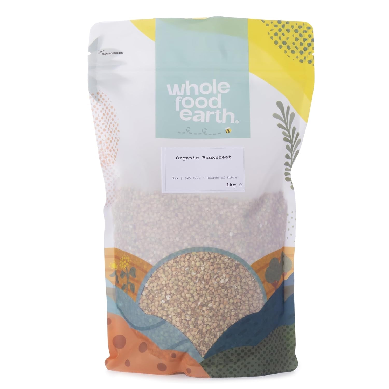 Organiczna kasza gryczana pełnoziarnista - 3 kg - bez GMO - wegańska - bogata w błonnik - certyfikowana ekologicznie