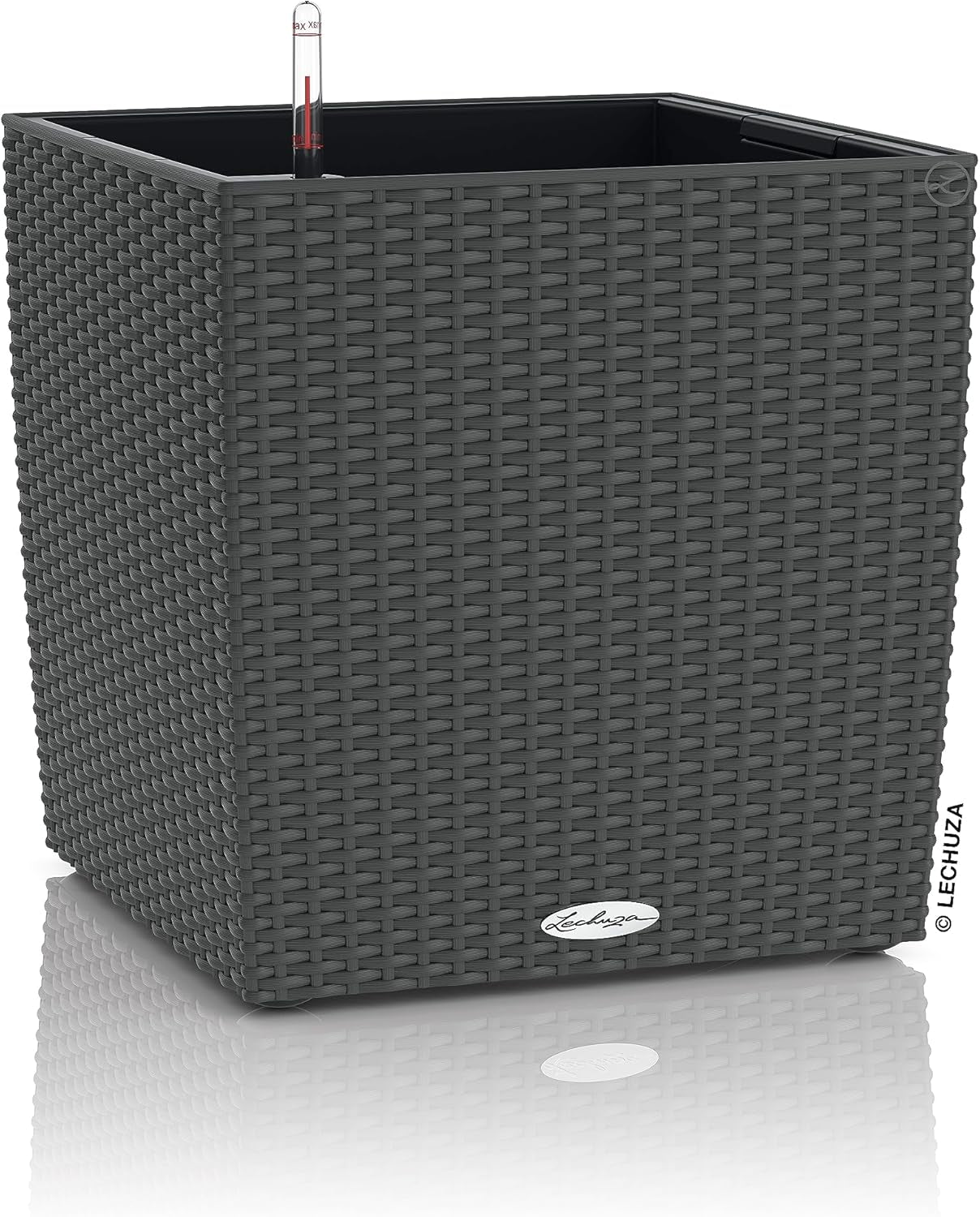 LECHUZA CUBE Domek 30 granitowy 15372