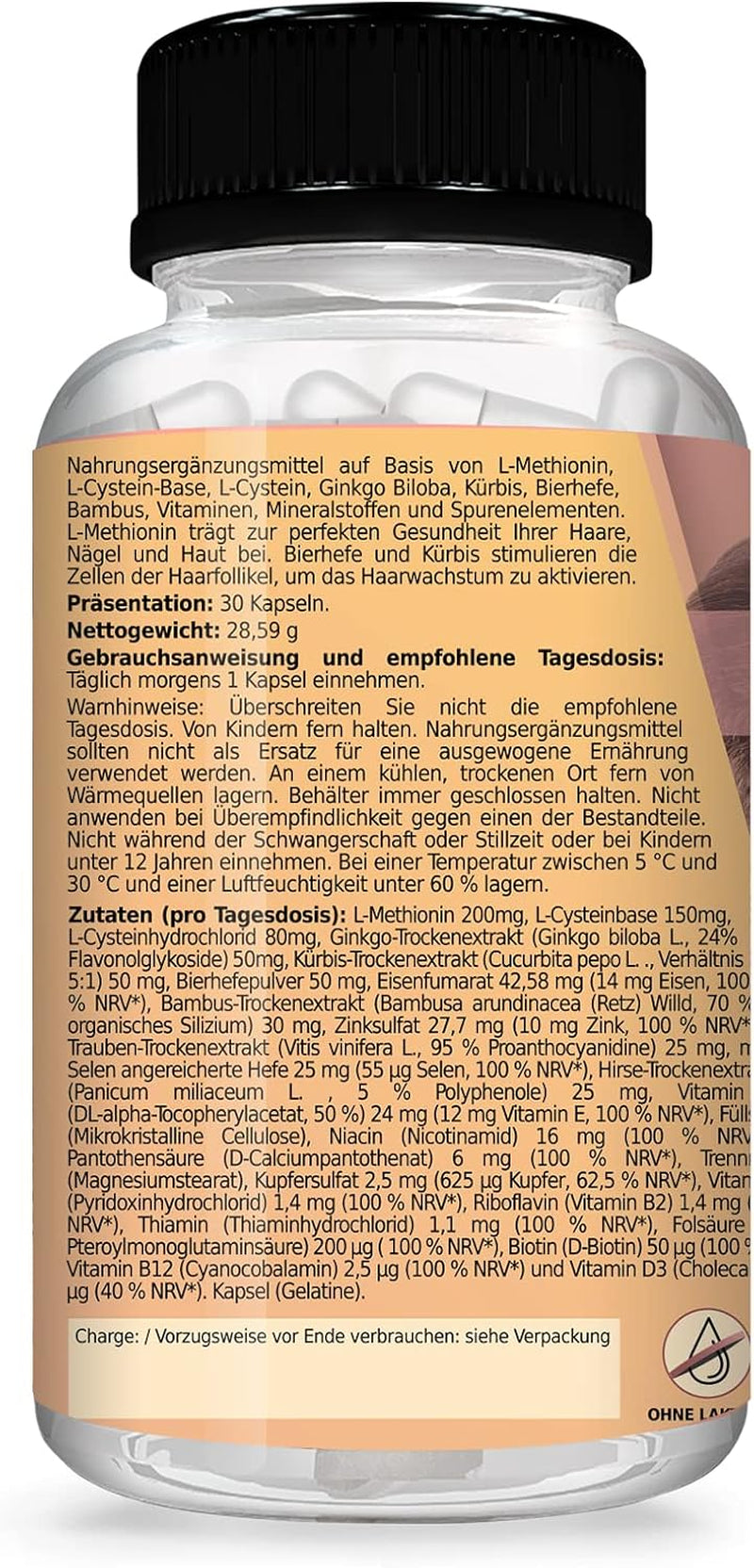 Healthy Fusion Haircomplex skuteczny przeciw wypadaniu włosów, 30 kapsułek Pielęgnacja włosów Naty Shop