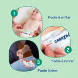 - Rozmiar pieluszki 4 (7 – 18 kg) – dla skóry wrażliwej – naturalny i bardzo chłonny – 12 godzin szczelności – ohne unerwünschte Inhaltsstoffe – wyprodukowano we Francji – 132 pieluszki