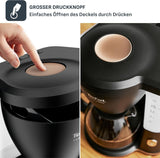 Ekspres do kawy Tefal Includeo z filtrem, Ekspres do kawy Niezwykle łatwy w obsłudze, Odpowiedni dla osób prawo- i leworęcznych, Automatyczne otwieranie pokrywy, 1,25 l, 10 do 15 filiżanek, CM533811