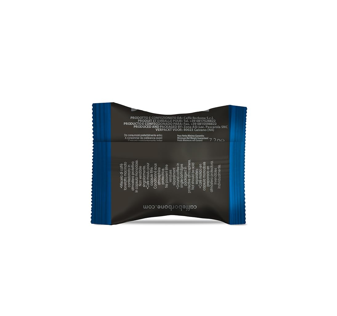 Caffè Borbone Blue Kaffeemischung - 100 Kapseln - Kompatybilny z Kaffeemaschinen der Marke Lavazza®* Espresso Point®*
