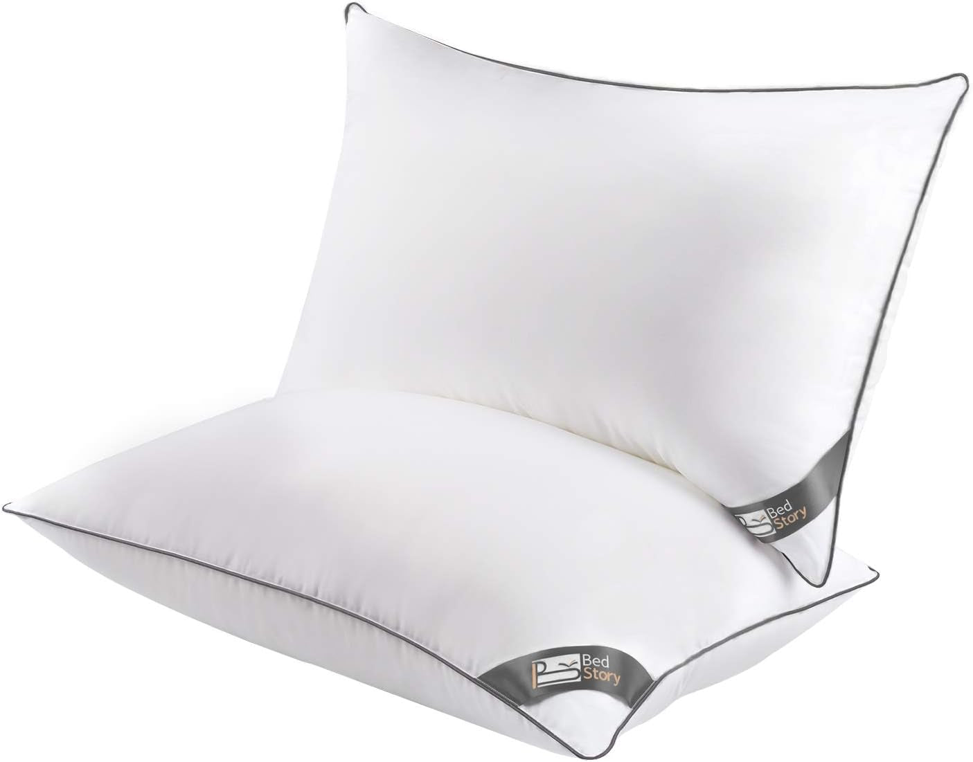 Poduszka Bedstory, 50 x 70 cm, 2 sztuki, odporna na ugryzienia, oddychająca potem, hipoalergiczna, wypełnienie: 100% włókno poliestrowe, wyjątkowo wygodny i miękki komfort oraz doskonałe wsparcie Poduszki standardowe Naty Shop Tytuł domyślny