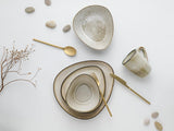 CreaTable, 23769, seria CLOUDY, piaskowy, 10-częściowy zestaw naczyń obiadowych, usługa łączenia porcelany, można myć w zmywarce i używać w kuchence mikrofalowej, produkcja wysokiej jakości