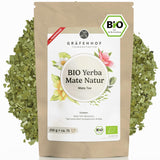 Organiczna herbata Yerba Mate Oryginalna 1 kg sypka herbata Mate o wysokiej zawartości kofeiny Niepalona, ​​suszona na powietrzu Liście mate testowane laboratoryjnie Pakowane w Niemczech Najwyższa jakość Gräfenhof
