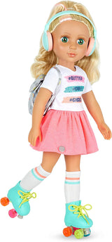 Brokatowe dziewczyny - lalki Sunnie - lalka przegubowa Sunnie 36 cm - blond włosy i zielone oczy - zabawka dla 3 lat i więcej