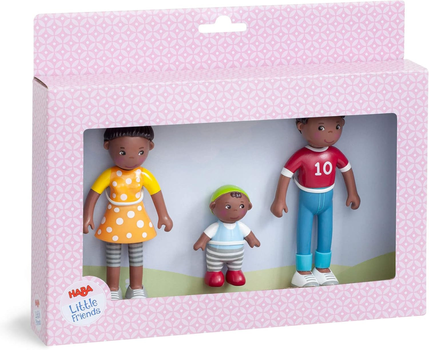 HABA 306696 — Zestaw do zabawy z rodziną Little Friends, elastyczne akcesoria dla lalek, wiek powyżej 3 lat