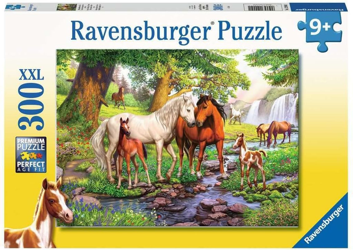 Puzzle Ravensburger dla dzieci - 12904 Dzikie konie nad rzeką - 300 elementów Puzzle z końmi dla dzieci w wieku 9+ w formacie XXL Puzzle Naty Shop Default Title