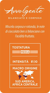 Caffè Mauro Torrefazione Kaffeekapseln Espresso Avvolgente, Intensität 8/10-144 Kapseln Kompatybilny z Kaffeemaschinen der Marke Lavazza* A Modo Mio*, 144 Stück, Hergestellt in Italy
