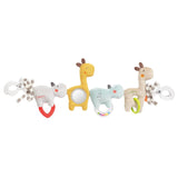 Fehn Baby Mobile Chain Panda Baby Mobile - łańcuszek do wózka dziecięcego z uroczymi figurkami - elastyczna wisząca zabawka dla dziecka - zabawka do wózka dla niemowląt i małych dzieci od 0+ miesiąca Baby Toys Naty Shop Loopy Lotta