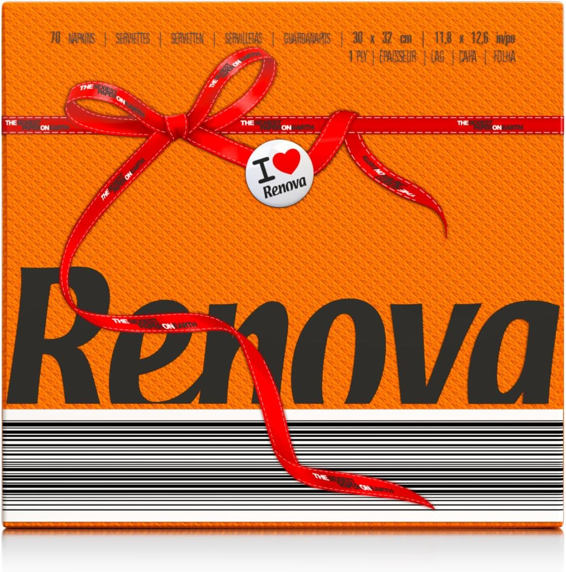 Serwetki papierowe Renova, Red Label Orange - 70 serwetek