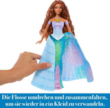 Lalka Mattel Disney Princess Ariel, inspirowana filmem „Mała Syrenka”, Transformacja: Zabawka-Syrenka, Telefon komórkowy, Prezenty Disneya, Zabawki dla 3-latków, Lalki HLX13 Naty Shop