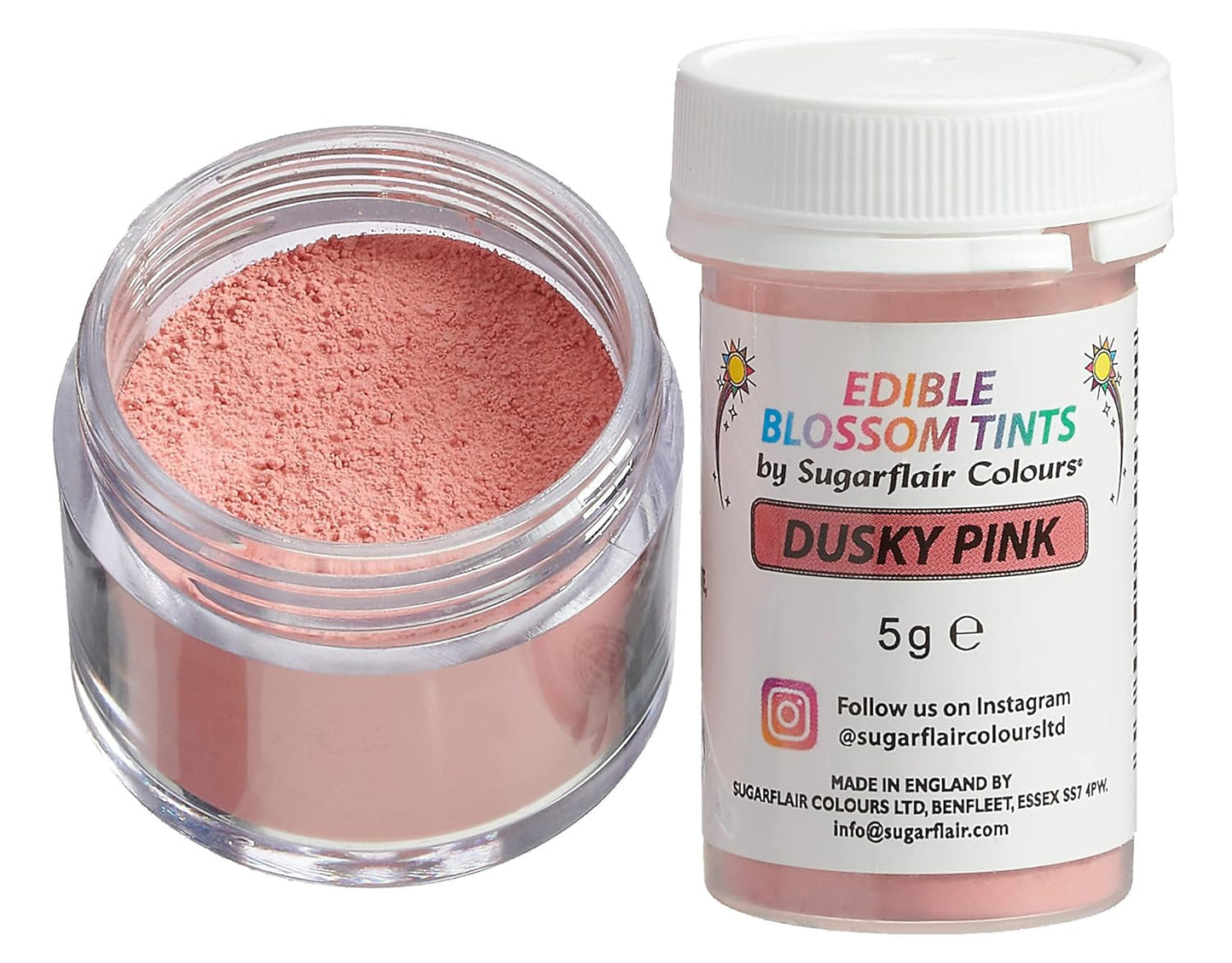 Sugarflair Blossom Tint Ciemnoróżowy barwnik spożywczy w proszku - Barwnik spożywczy w proszku do dekorowania ciast, kremówek, lukierów, czekolady, kremu maślanego, makaroników i innych - 5G