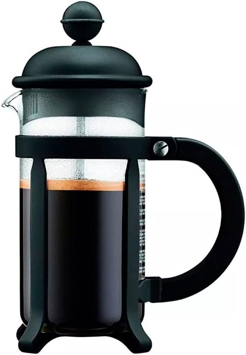 Bodum 1908-01 Ekspres do kawy Java, 8 filiżanek, 1 L, wielowarstwowy, czarny, 10,6 x 16,3 x 24,5 cm, 6 sztuk