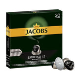Kaffeekapseln Espresso Ristretto, Intensität 12 von 12 i Kaffeekapseln Krönung Crema, 200 Kapseln kompatybilnych z Nespresso, opakowanie 10er, 10 x 20 Getränke, 1040 g