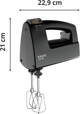 Krups 3Mix 7000 Mikser ręczny 60 Jahre Special Edition, 500 Watt, Knet- Und Rührhaken Aus Edelstahl, Langes Netzkabel, Zubehörtasche, F6085811, Schwarz/Kupfer Kitchen Naty Shop